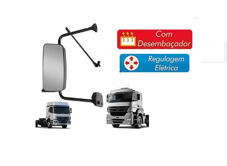 Imagem de Retrovisor MB Axor Atego Eletrico Sem Auxiliar Esquerdo