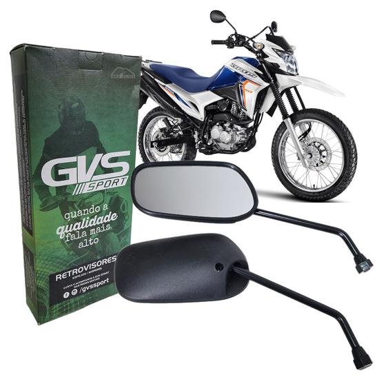 Imagem de Retrovisor Par Gvs Preto Modelo Cg Titan 125 2000 a 2008 M10 Honda