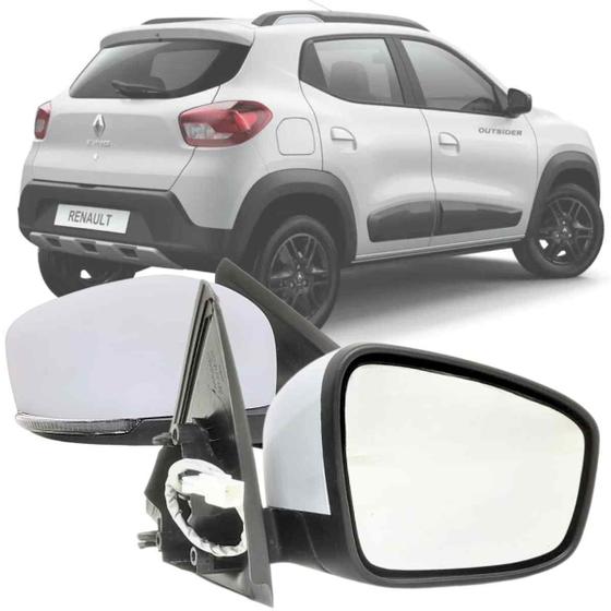 Imagem de Retrovisor Passageiro Kwid Elétrico com Pisca cor Prime 2019 a 2021