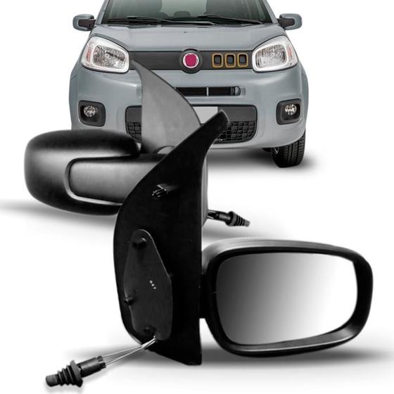 Imagem de Retrovisor Uno 2015 16 17 2018 Texturizado Com Controle Pto
