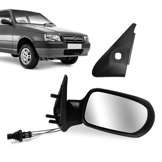 Imagem de Retrovisor Uno Fire Flex 2006 a 2011 4 portas + Acabamento