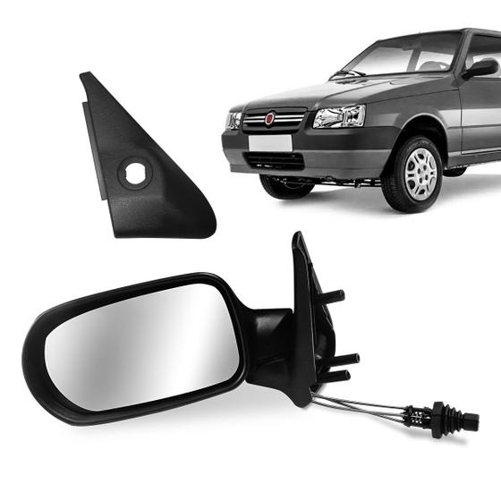 Imagem de Retrovisor Uno Fire Flex 2006 a 2011 4 portas + Acabamento