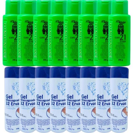 Revenda 8 Gel Detonador Com 21 Ervas + 8 Gel 32 Ervas Pernas - Bio Instinto Imagem de Revenda 8 Gel Detonador Com 21 Ervas + 8 Gel 32 Ervas Pernas