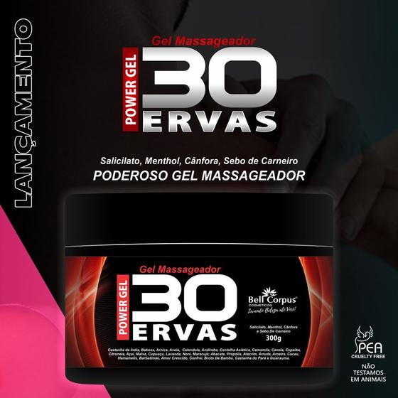 Imagem de Revenda Atacado 12 Gel Massageador Power 30 Ervas Super 300g