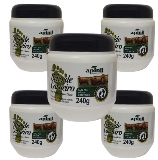 Imagem de Revenda Atacado 5 Creme Pés e Mãos C/ Argan Sebo de Carneiro