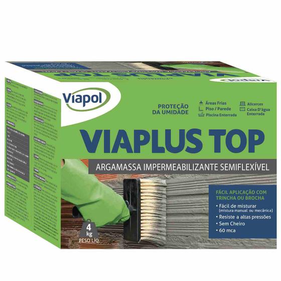 Imagem de Revestimento Impermeabilizante Semiflexivel Viaplus Top 4kg - Viapol