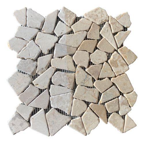 Imagem de Revestimento Seixo Telado Branco Mármore 30x30cm  Pedra Natural Premium