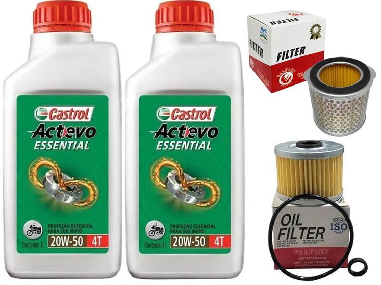 Imagem de Revisão Xre 300- Filtro Oleo E Ar Valflex + 2 Castrol 20w50