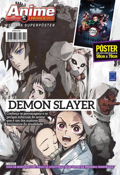 Imagem de Revista Com Pôster Demon Slayer Anime + Guia Eposódios
