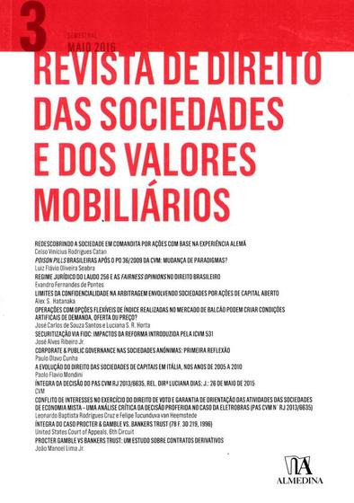 Imagem de Revista de Direito das Sociedades e dos Valores Mobiliários   Nº3