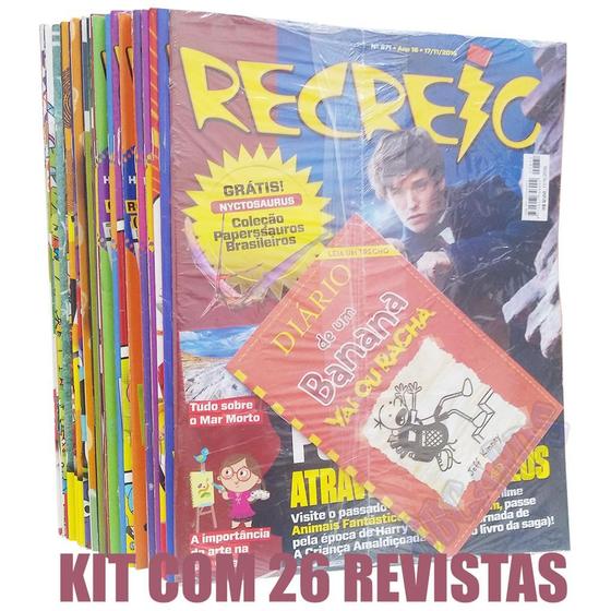 Imagem de Revista Recreio Curiosidades Passatempos Educação Kit 26 Vol - Abril