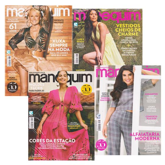 Imagem de Revistas Manequim Vestidos Cores Estação Xuxa Meneghel - Kit Com 4 Revistas