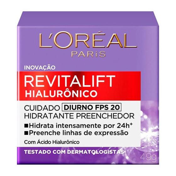 Imagem de Revitalift hialurônico diurno fps20 com 49g
