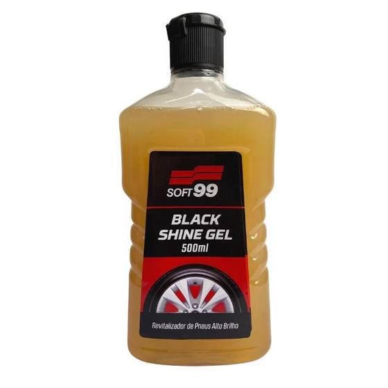 Imagem de Revitalizador de pneu alto brilho black shine gel 500ml soft99