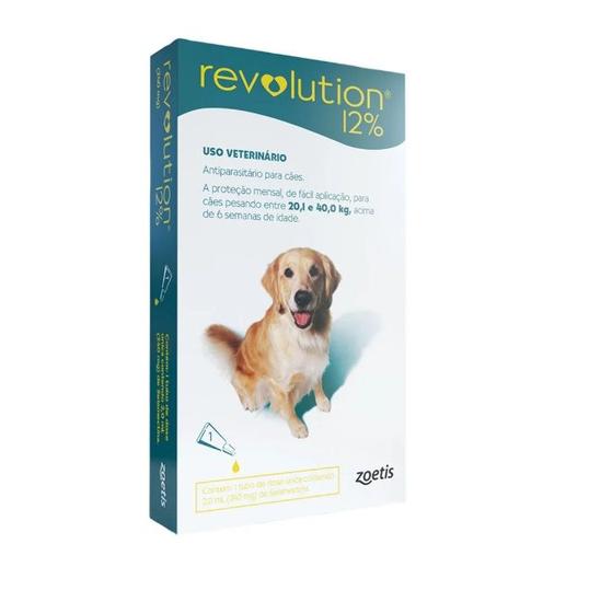 Imagem de  Revolution 12% Antipulgas Cães 20,1kg a 40kg Zoetis