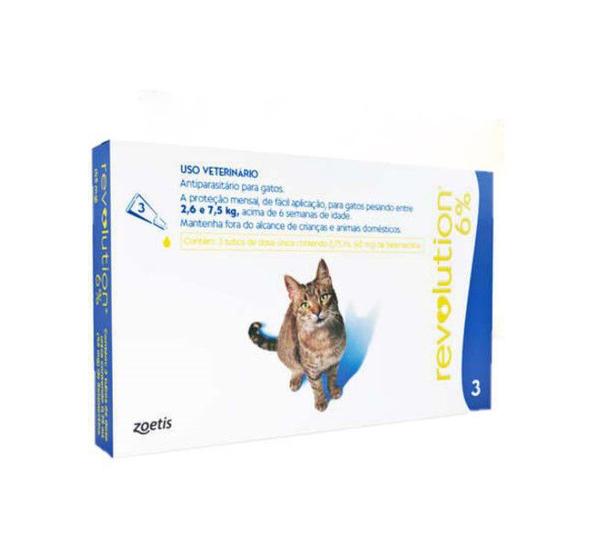 Imagem de Revolution Gato 45 Mg 2,6 A 7,5 Kg 3 Pipetas