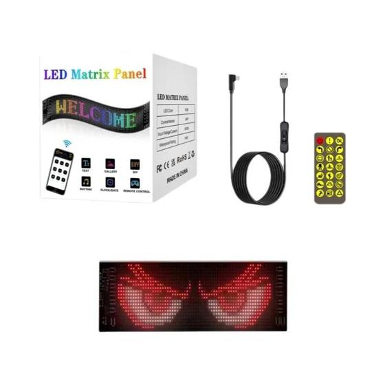 Imagem de RGB Flexível LED Matrix Pixel Painel De Exibição Tela Bluetooth Carro Graffiti Texto Animação Luz