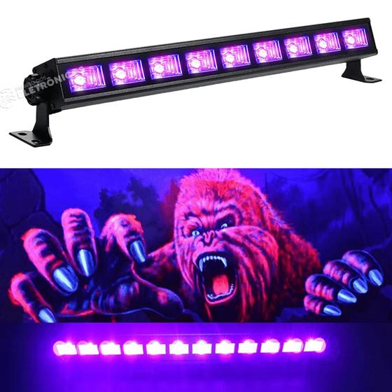 Imagem de Ribalta Luminária Luz Negra Ultravioleta 9 Leds Salão de Baile Show DJ WS5806