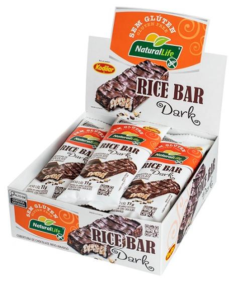 Imagem de Rice Bar Dark Com Cobertura De Chocolate Meio Amargo 11g Caixa Com 12 Unidades - Kodilar