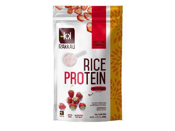 Imagem de Rice Protein Morango Vegana Rakkau 600g