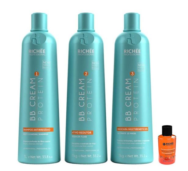 Imagem de Richée Kit Escova Progressiva Bb Cream Sem Formol 3x1 L
