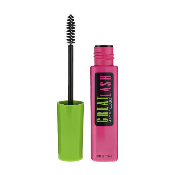 Imagem de Rímel Maybelline Great Lash, lavável, volumizante, preto acastanhado