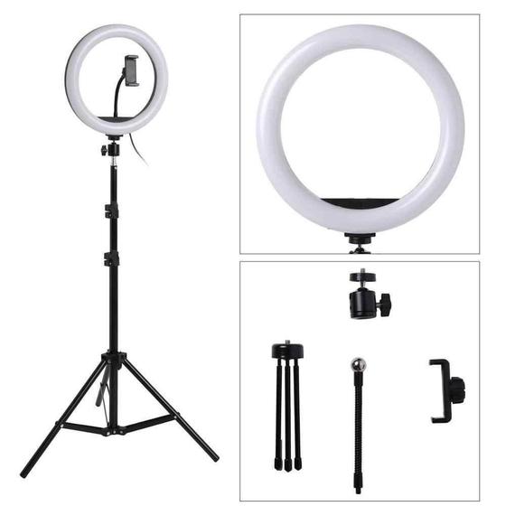 Imagem de Ring Fill Light Led Com Tripé 1,90Cm 10