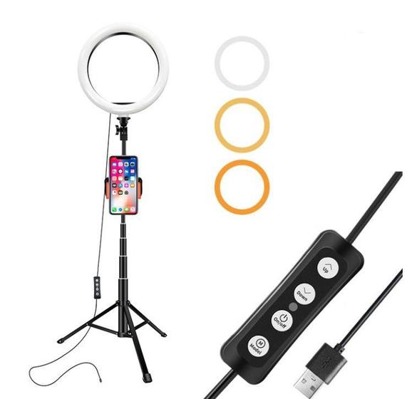 Ring Light 10 luz Selfie com tripé live maquiagem transmissão ao vivo Menor preço em Ring Light 10 luz Selfie com tripé live maquiagem transmissão ao vivo