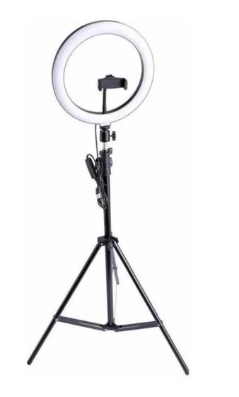 Imagem de Ring Light 12 30Cm 160 Leds + Tripé 2M + Suporte Celular