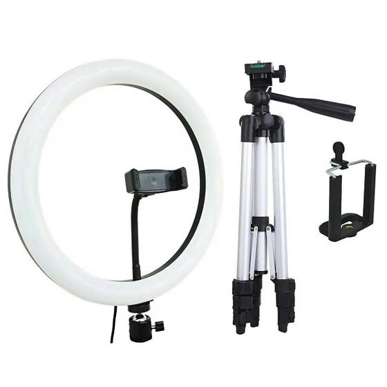 Imagem de Ring Light 12 Polegadas Iluminador Led Com Tripe 1 Metro