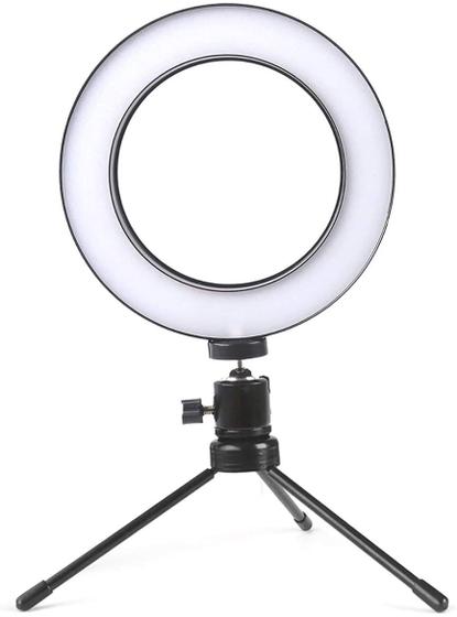 Imagem de Ring Light 16cm Led Bicolor C Tripé Blog Make Up I20