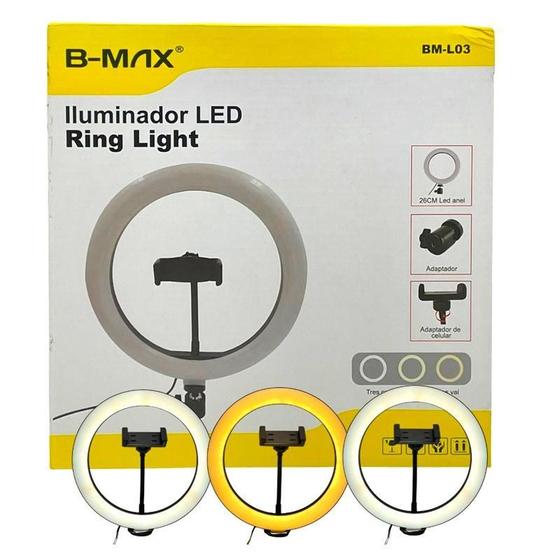 Imagem de Ring Light B-MAX 12 BM-L04 30CM Suporte Celular e Câmera