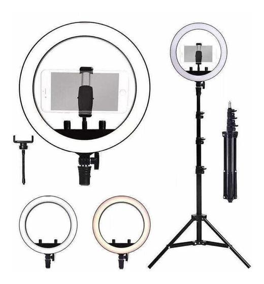 Imagem de Ring Light Completo Iluminador Portátil 26Cm Com Tripé