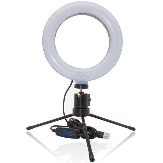 Ring Light de 26cm Regulável em 3 Tons USB + Tripé até 2 metros + Ring Light  16 cm com Tripé. - Online - Luz de Selfie - Magazine Luiza