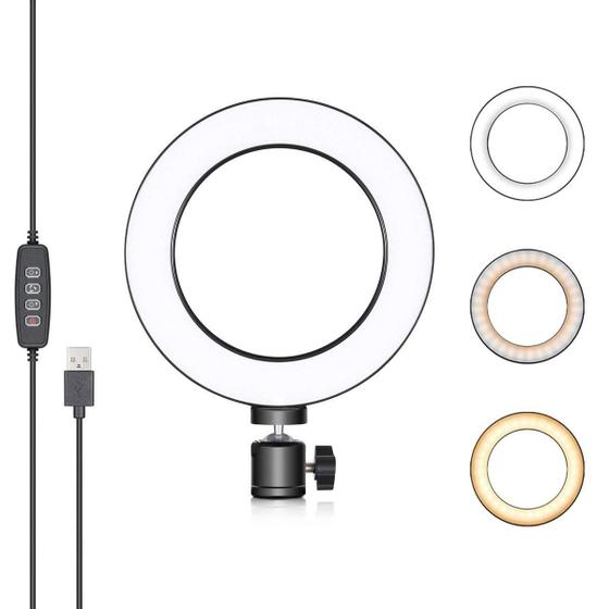 Imagem de Ring Light De Mesa Iluminador Led 16Cm