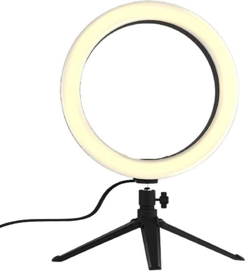 Imagem de Ring Light Geniali 10 Polegadas 26Cm Com Tripé Mesa Suporte