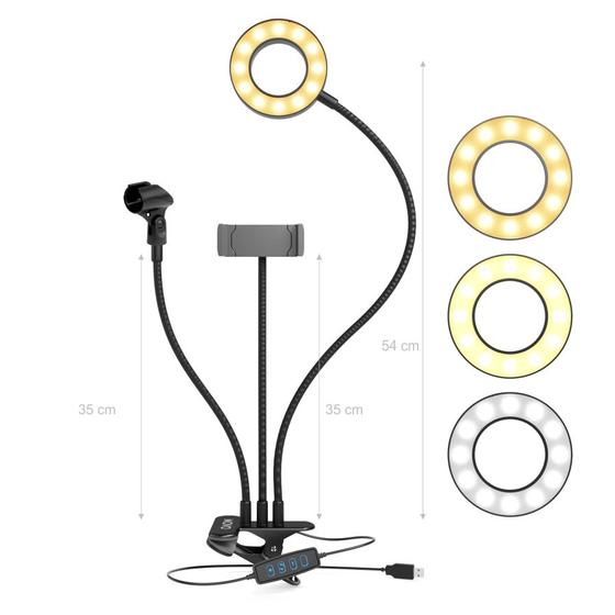 Imagem de Ring Light Greika com Suporte De Celular e Microfone AL06II