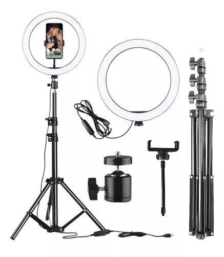 Imagem de Ring Light Iluminador De Led 10 Polegadas + Tripé 2.1m 120 Leds Bivolt Usb