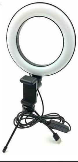 Imagem de Ring Light Iluminador Led Com Tripé Anel 16cm Suporte para Celular - Rfl - MHL