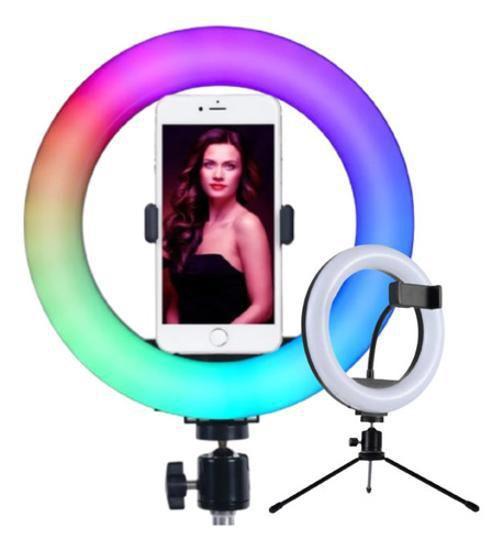 Imagem de Ring Light Iluminador Rgb 20cm 8 Polegadas+mini Tripe