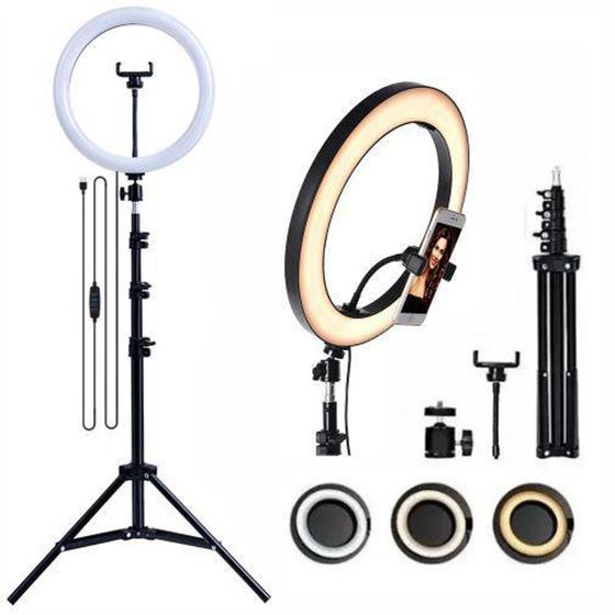 Imagem de Ring Light Iluminador Ringlight Hing Light Led Profissional 18 polegadas 46cm