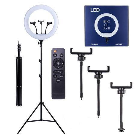 Imagem de Ring Light Led Grande Iluminador 46cm 18 Polegadas + Tripé + Controle