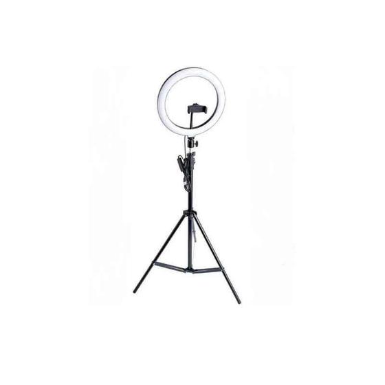 Imagem de Ring Light Led Iluminador 26Cm Tripé 210Cm Suporte Celular