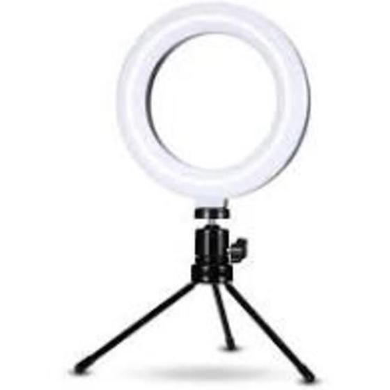 Imagem de Ring Light Led Mesa Iluminador Pequena Tripé 6 Polegada 16Cm