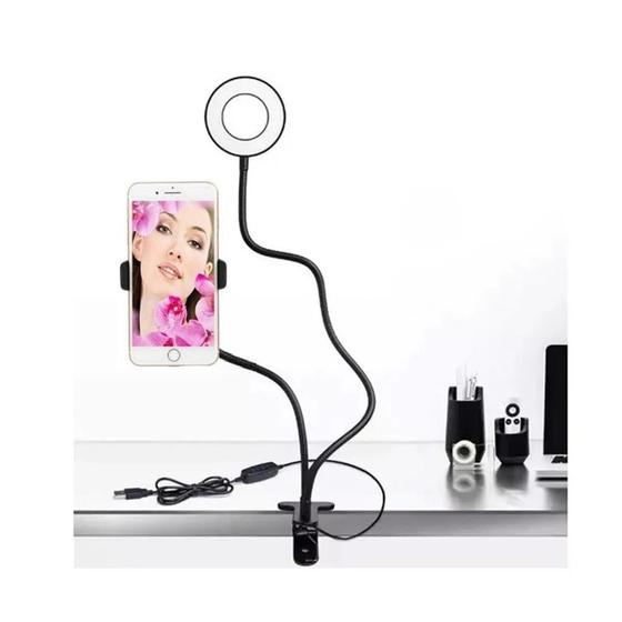 Imagem de Ring Light Led Selfie Luz para Phone Hing Light Mesa