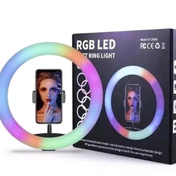 Imagem de Ring Light Luz Rgb Colorida 26cm 10 Polegadas