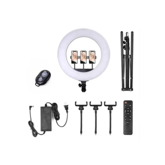 Ring Light Pro 14 Polegadas (36 CM) com Botões Touch Screen Tripé 2M Ajustável Suporte para Celular Câmera 360 e Controle de Iluminação Menor preço em Ring Light Pro 14 Polegadas (36 CM) com Botões Touch Screen Tripé 2M Ajustável Suporte para Celular Câmera 360 e Controle de Iluminação