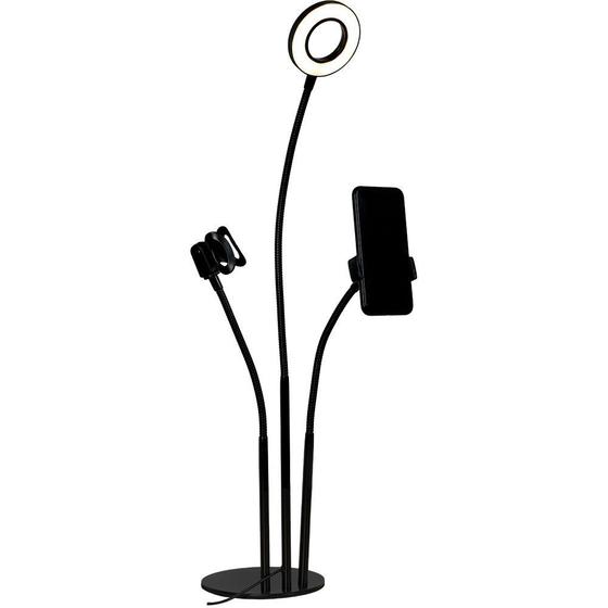 Imagem de Ring Light USB e Suporte de Mesa para Smartphone e Microfone MYMAX