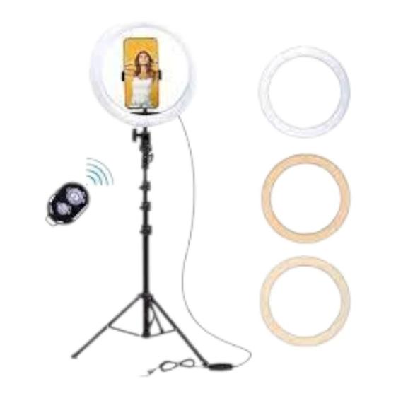 Imagem de Ringlinght Led Luz Flash Estudio Profissional Com Tripe 210M