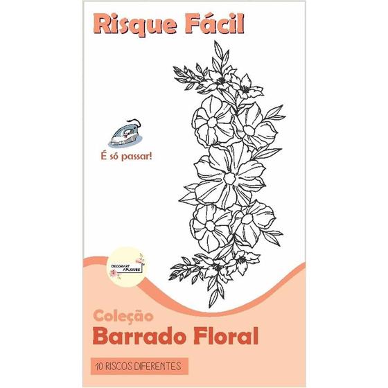 Imagem de Risque Fácil Márcia Caires - Barrado Floral Médio